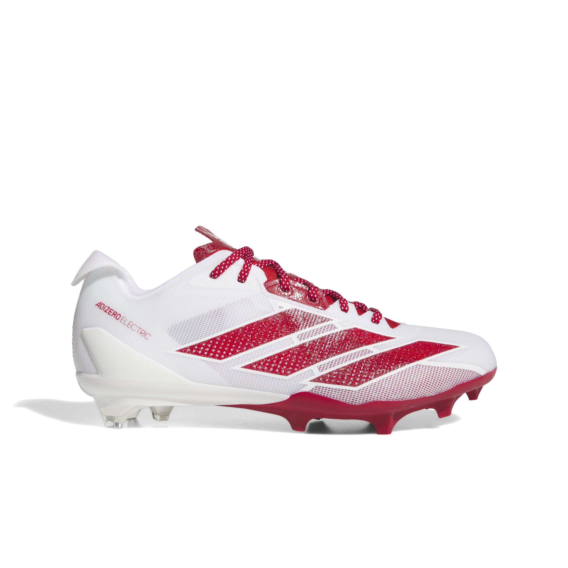 adidas Adizero Men's Low Top Football Cleat - White/Red